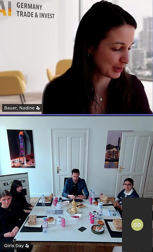 Videokonferenz mit Nadine Bauer von Germany Trade & Invest